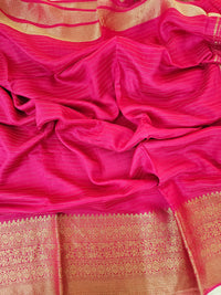 Semi Viscous Crepe Silk Saree - Pink