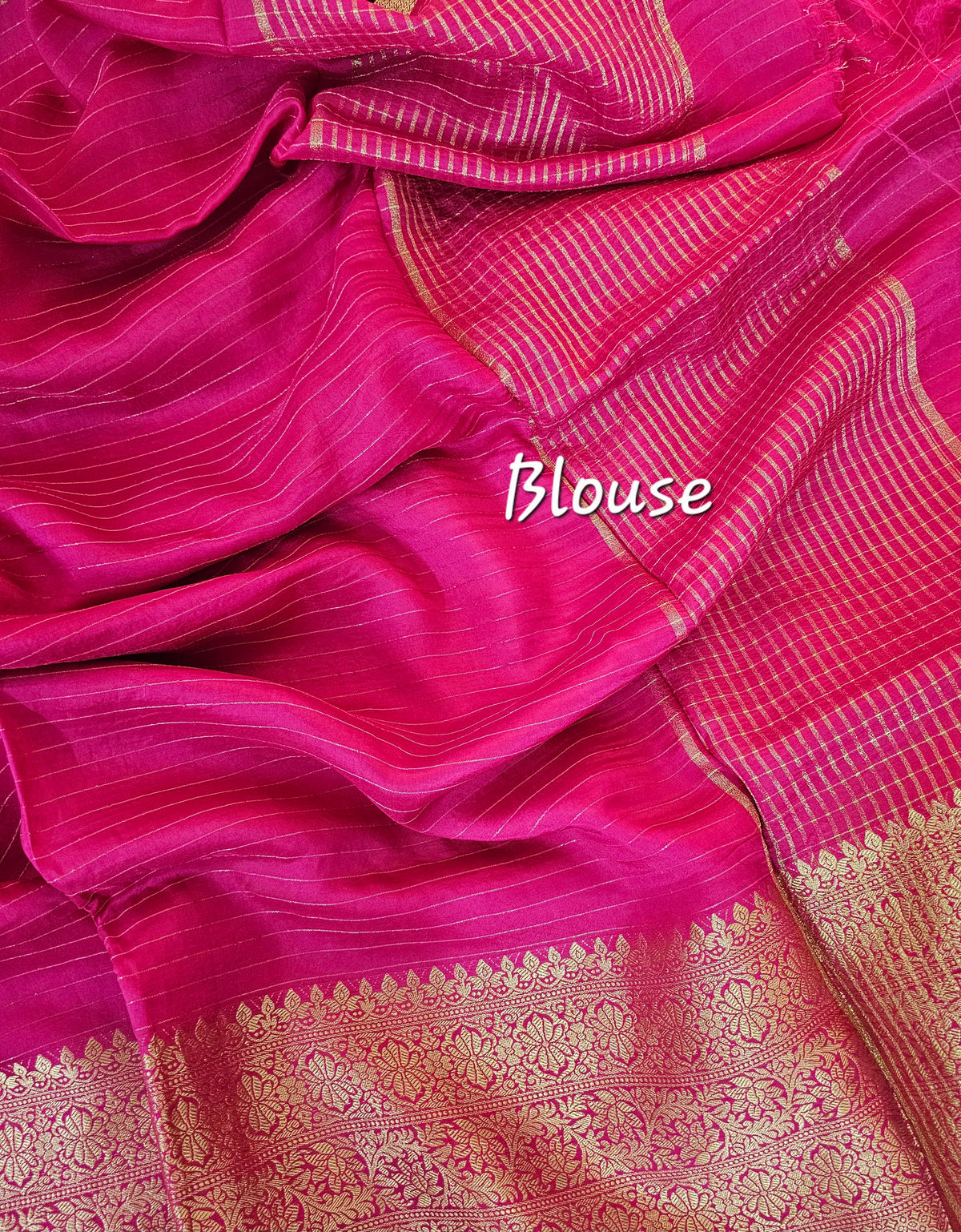 Semi Viscous Crepe Silk Saree - Pink