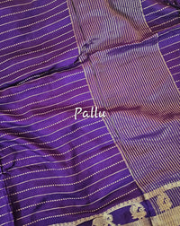 Semi Viscous Crepe Silk Saree - Purple