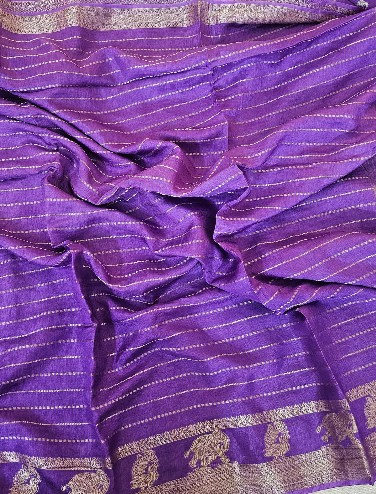 Semi Viscous Crepe Silk Saree - Lavender