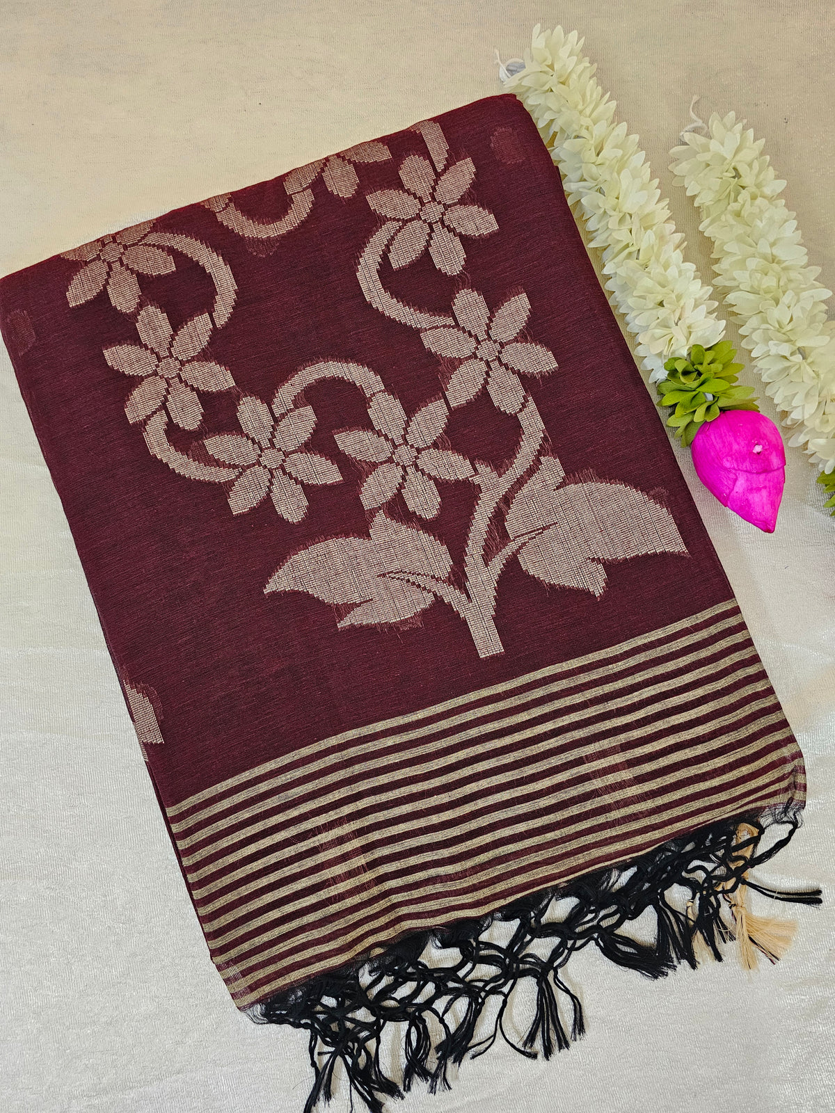 Khadi Cotton - Maroon