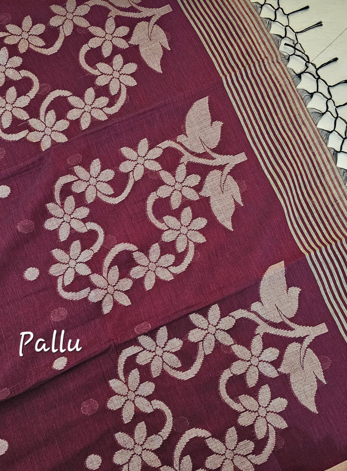 Khadi Cotton - Maroon