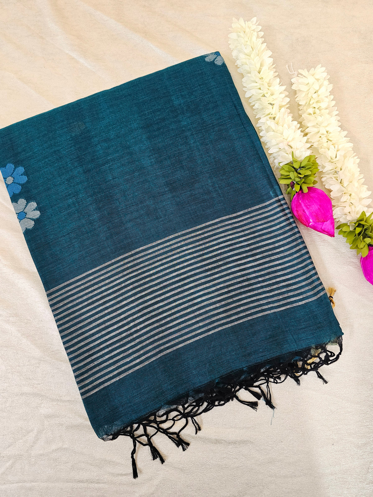 Khadi Cotton - Peacock Blue