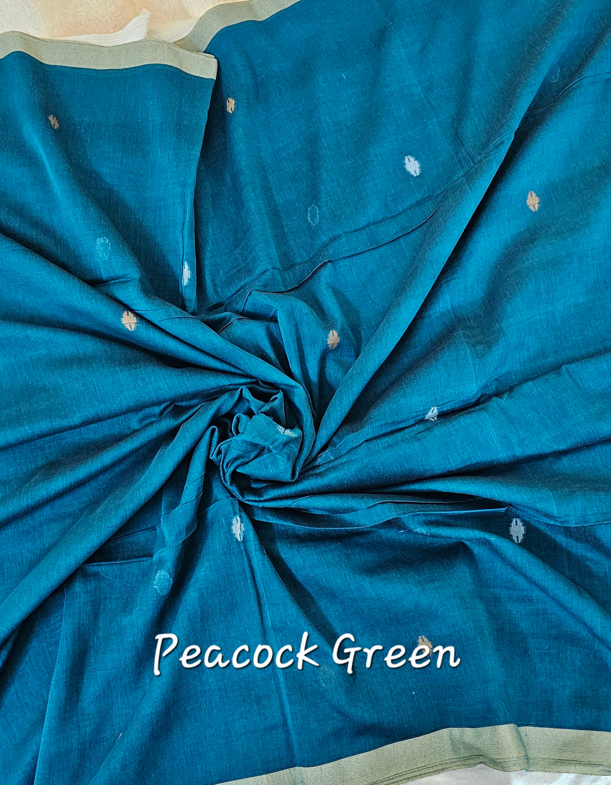 Khadi Cotton - Peacock Blue