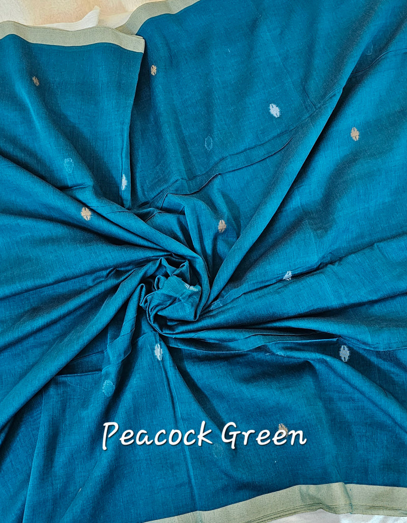 Khadi Cotton - Peacock Blue