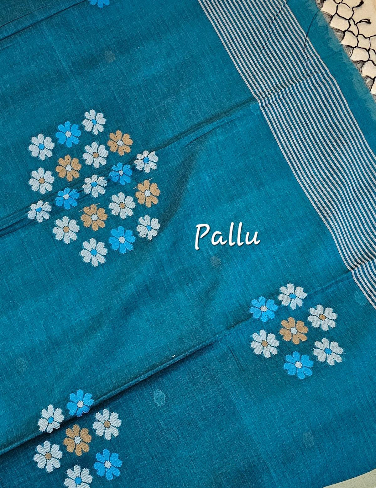 Khadi Cotton - Peacock Blue