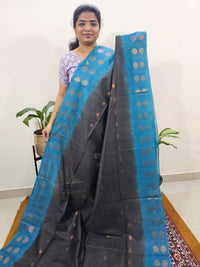 Bhagalpuri with Zari Weaving - Black with Blue