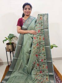 Soft Semi Tussar Kota Weaving  - Sea Green