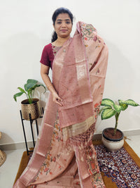 𝐏𝐫𝐞𝐛𝐨𝐨𝐤𝐢𝐧𝐠 𝐀𝐯𝐚𝐢𝐥𝐚𝐛𝐥𝐞 - 𝟐𝟎 𝐃𝐚𝐲𝐬 𝐨𝐟 𝐃𝐢𝐬𝐩𝐚𝐭𝐜𝐡𝐢𝐧𝐠 𝐓𝐢𝐦𝐞 Soft Semi Tussar Kota Weaving  - Onion Pink