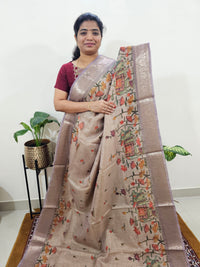 Soft Semi Tussar Kota Weaving  - Beige