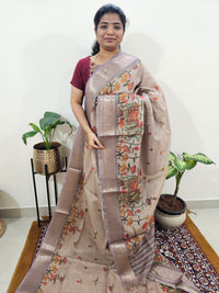 Soft Semi Tussar Kota Weaving  - Beige