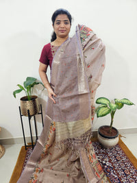 Soft Semi Tussar Kota Weaving  - Beige