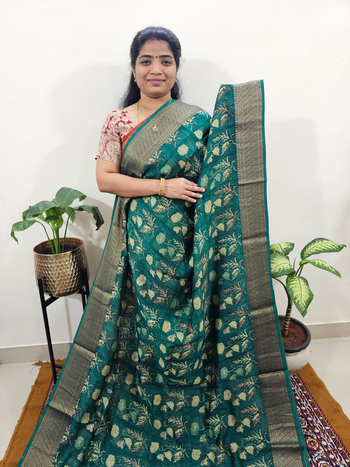 Pure Chanderi Butter Silk - Green