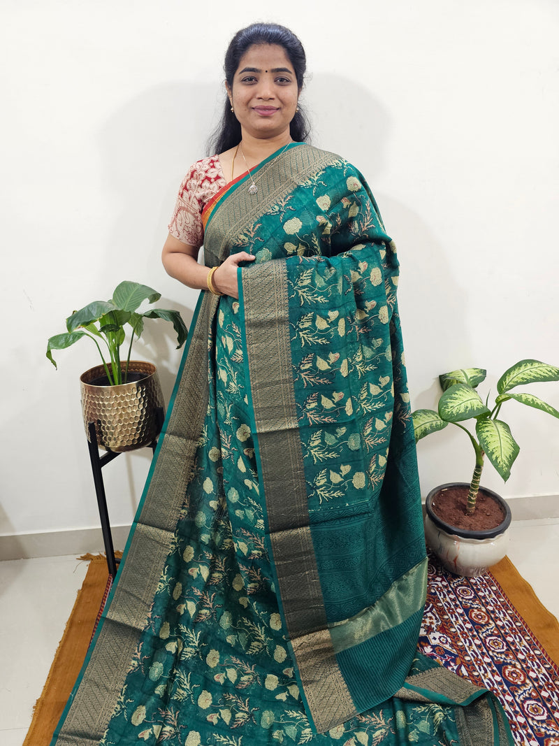 Pure Chanderi Butter Silk - Green