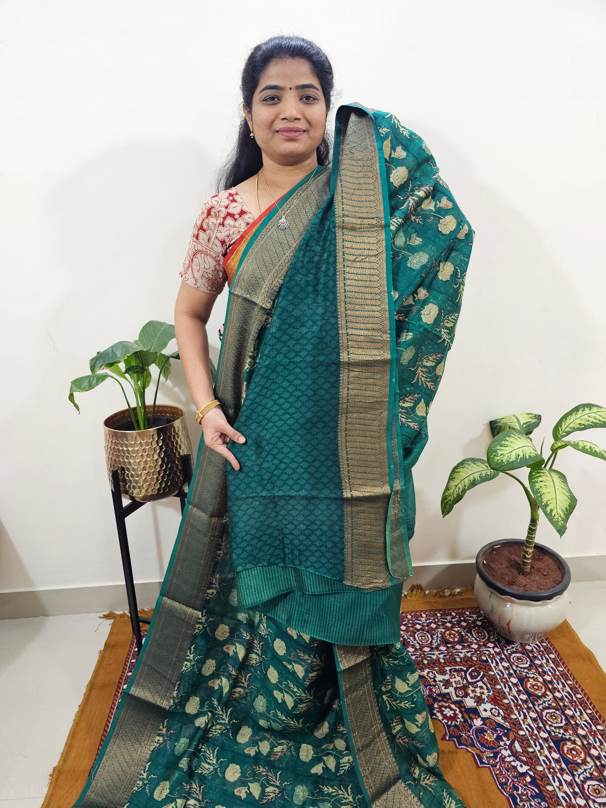 Pure Chanderi Butter Silk - Green