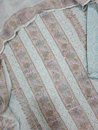 Soft Cotton Unstitched Salwar - Blue