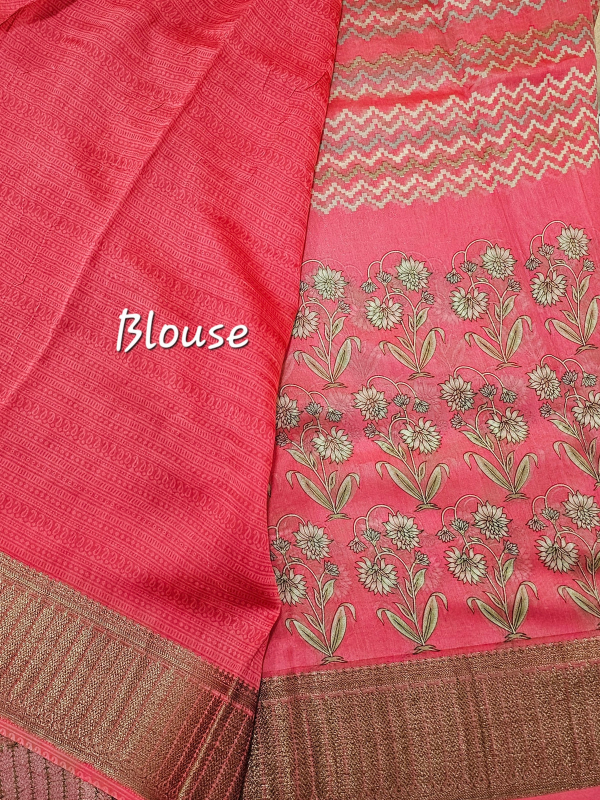 Pure Chanderi Butter Silk - Peach