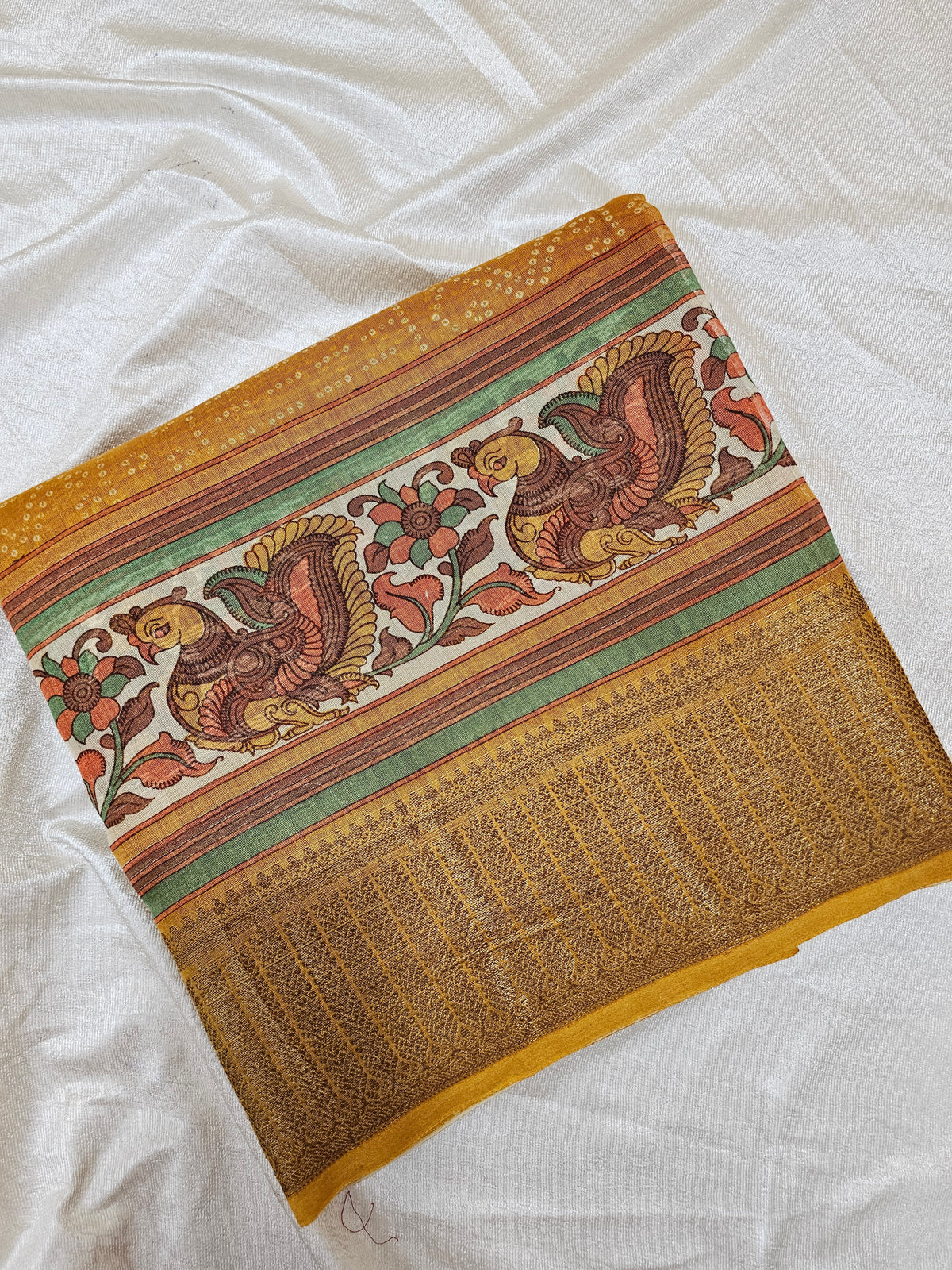 Pure Chanderi Butter Silk - Yellow