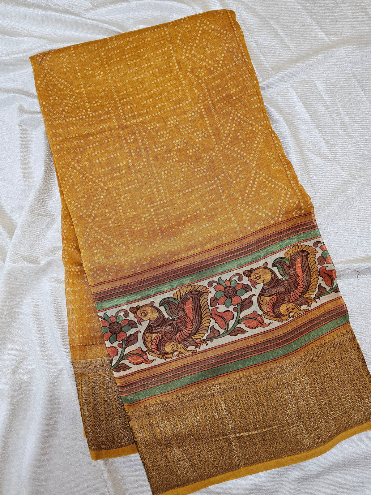 Pure Chanderi Butter Silk - Yellow