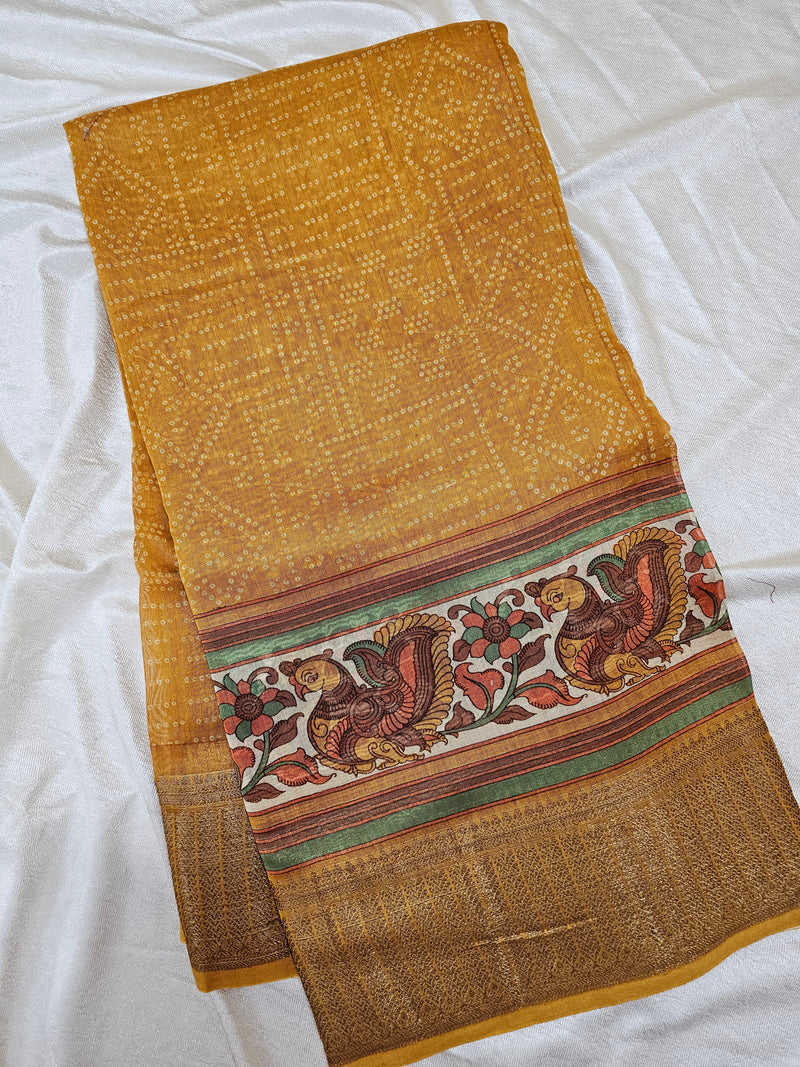 Pure Chanderi Butter Silk - Yellow