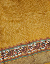Pure Chanderi Butter Silk - Yellow