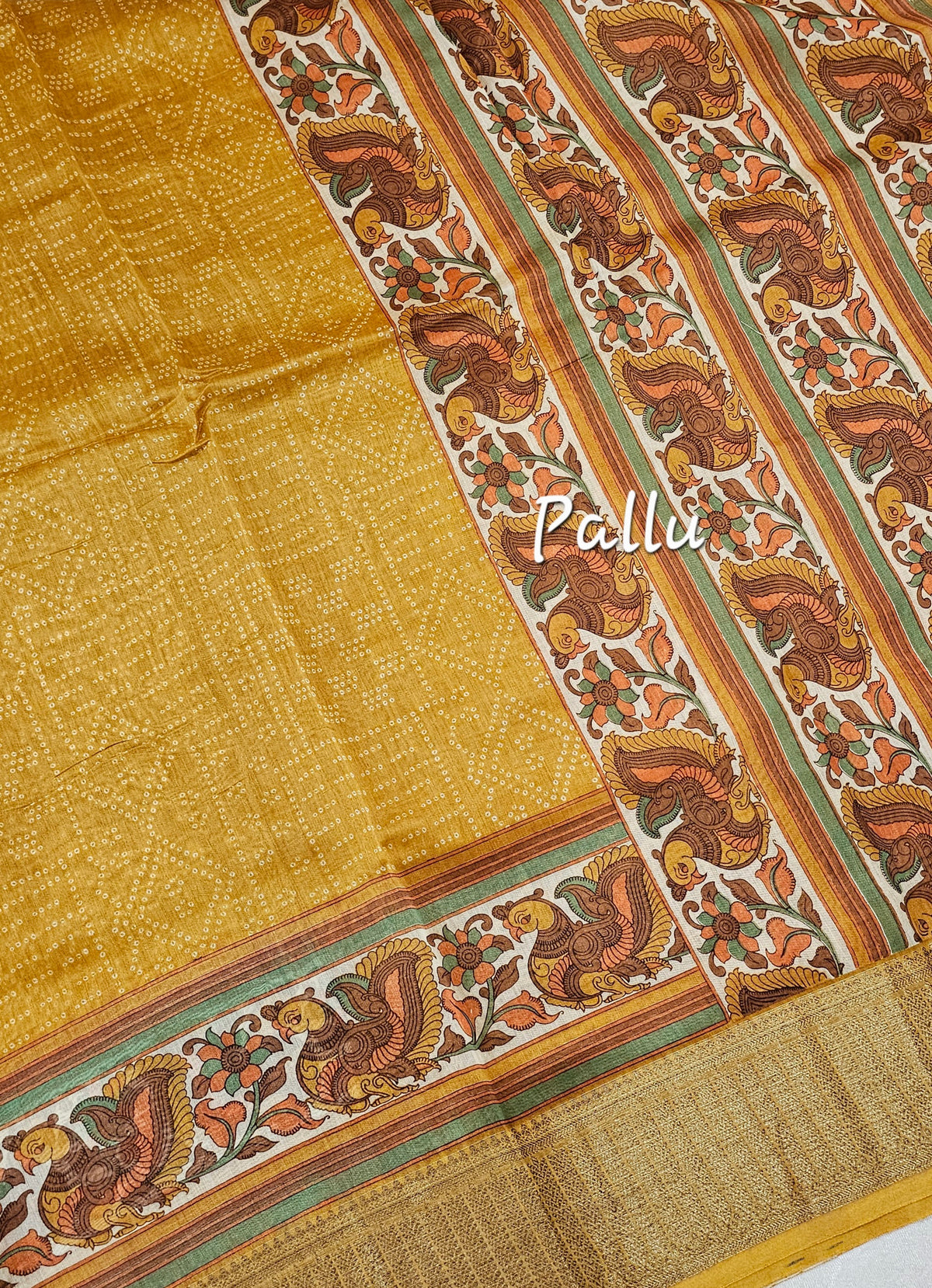 Pure Chanderi Butter Silk - Yellow