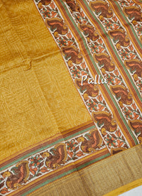 Pure Chanderi Butter Silk - Yellow