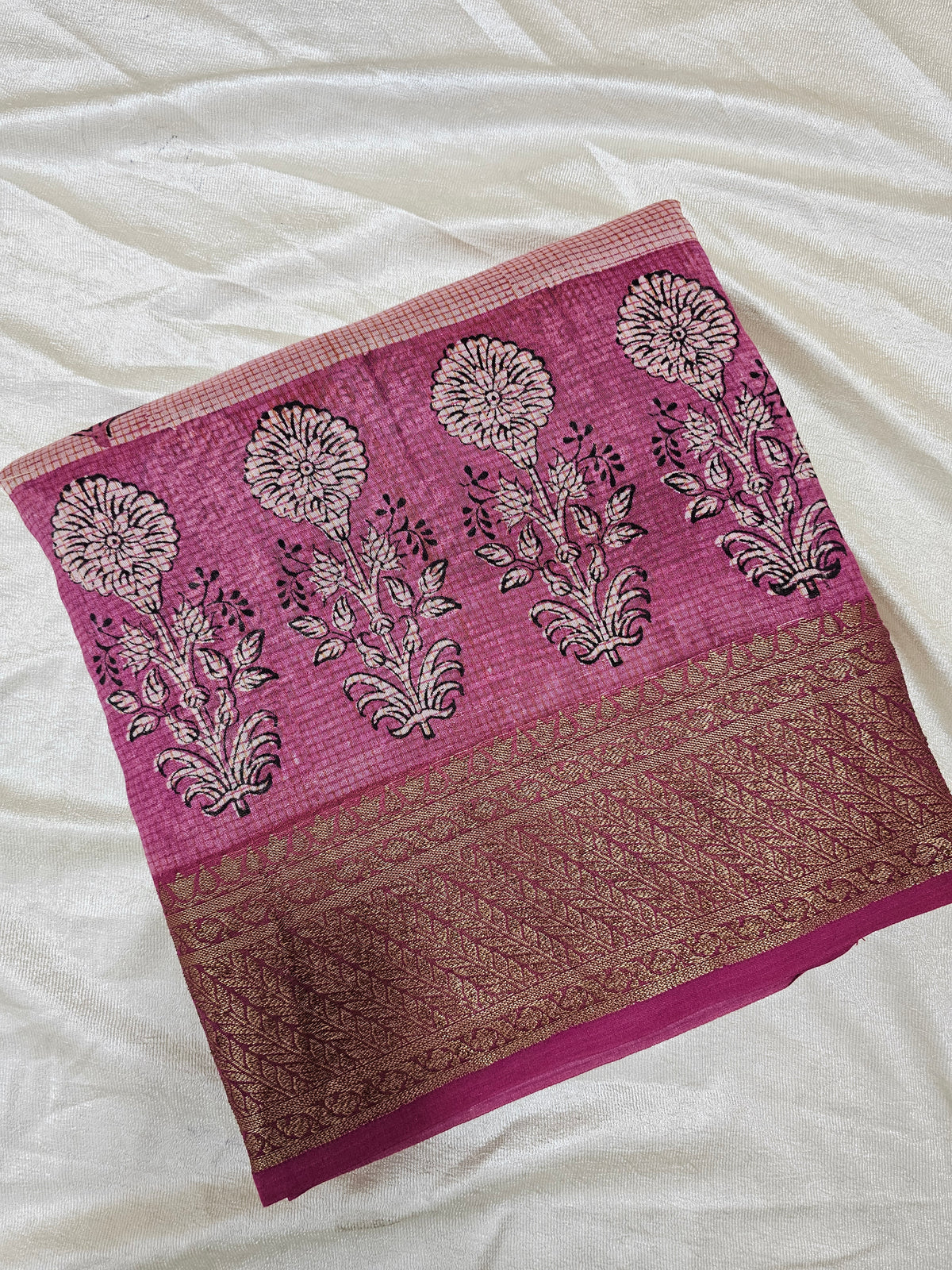 Pure Chanderi Butter Silk - Pink