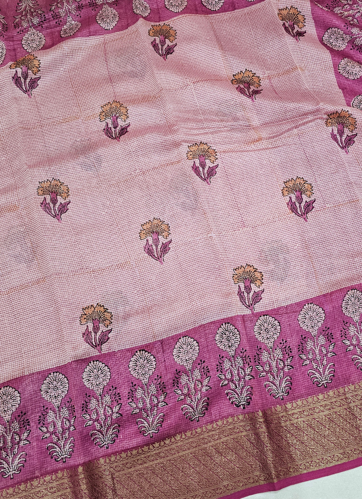 Pure Chanderi Butter Silk - Pink