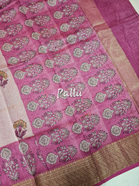 Pure Chanderi Butter Silk - Pink