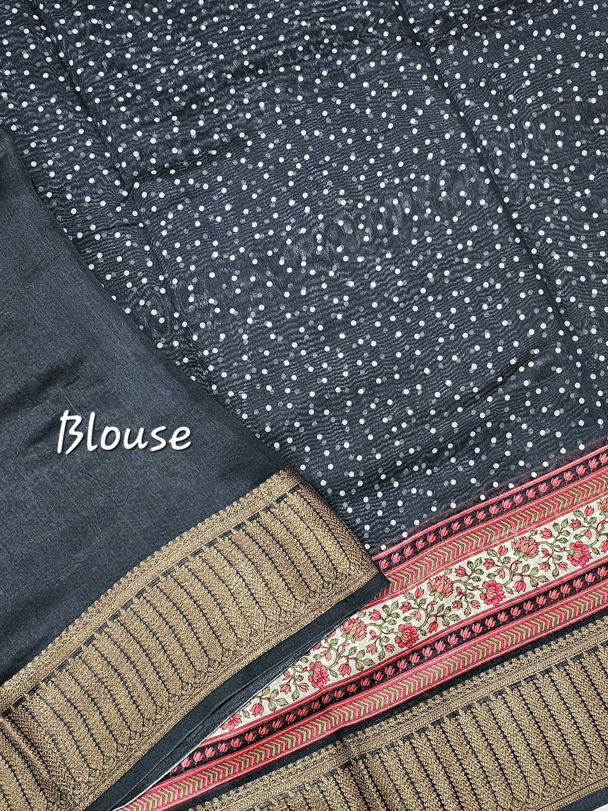 Pure Chanderi Butter Silk - Black