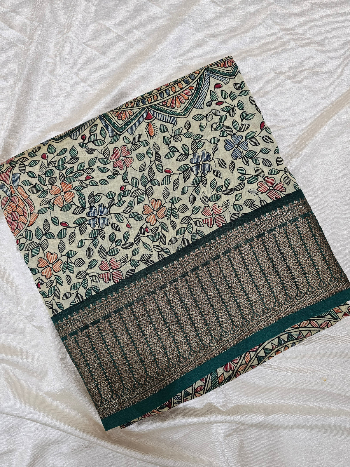 Pure Chanderi Butter Silk - Green