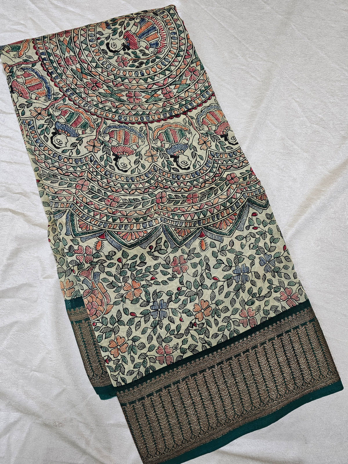 Pure Chanderi Butter Silk - Green