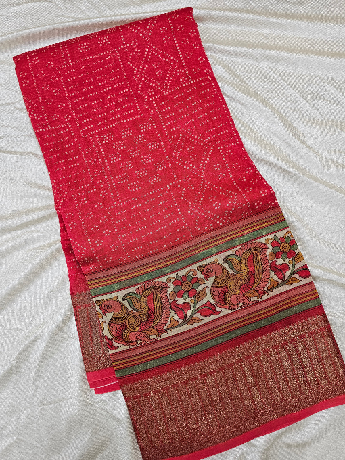 Pure Chanderi Butter Silk - Red