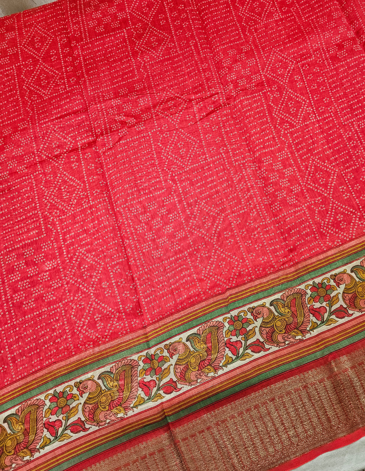 Pure Chanderi Butter Silk - Red