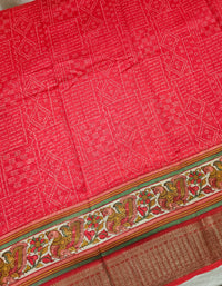 Pure Chanderi Butter Silk - Red