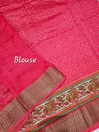 Pure Chanderi Butter Silk - Red