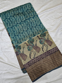 Pure Chanderi Butter Silk - Sea Green