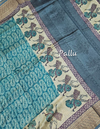 Pure Chanderi Butter Silk - Sea Green