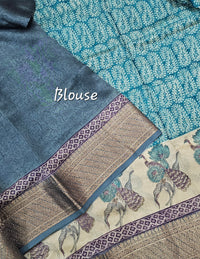 Pure Chanderi Butter Silk - Sea Green