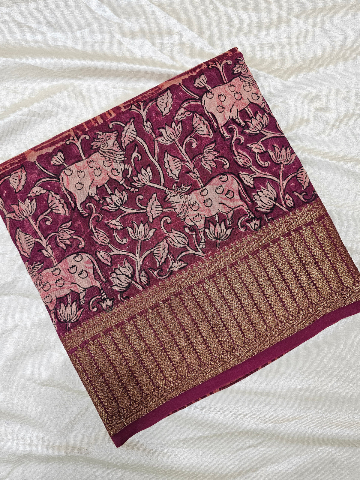 Pure Chanderi Butter Silk - Magenta Pink