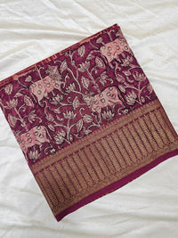Pure Chanderi Butter Silk - Magenta Pink