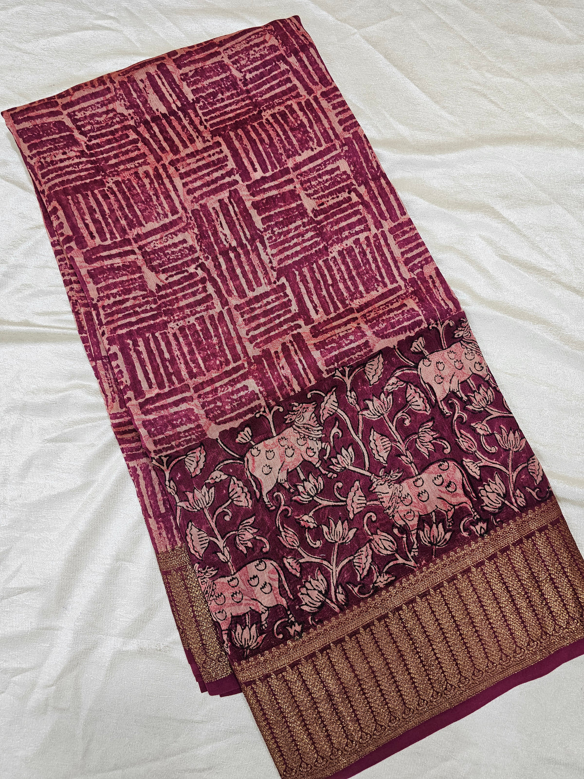Pure Chanderi Butter Silk - Magenta Pink