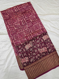 Pure Chanderi Butter Silk - Magenta Pink