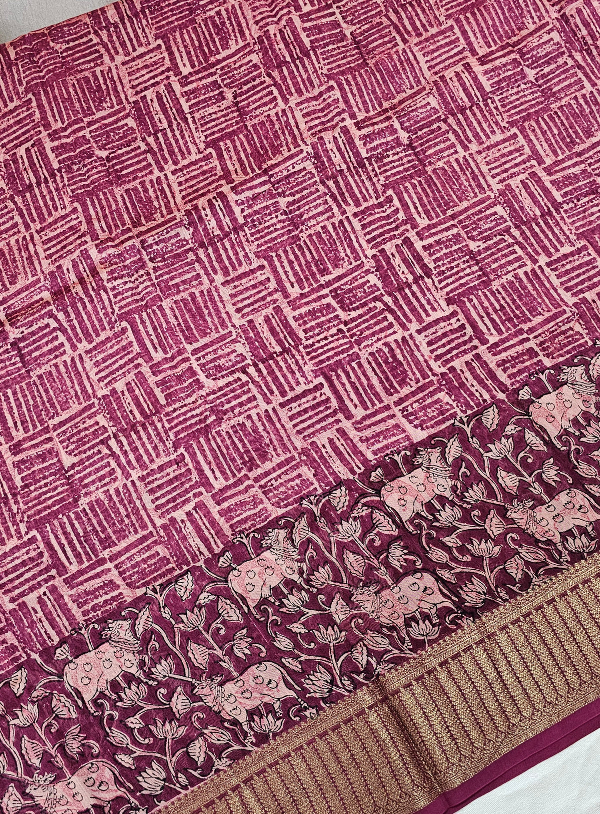 Pure Chanderi Butter Silk - Magenta Pink