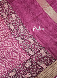 Pure Chanderi Butter Silk - Magenta Pink