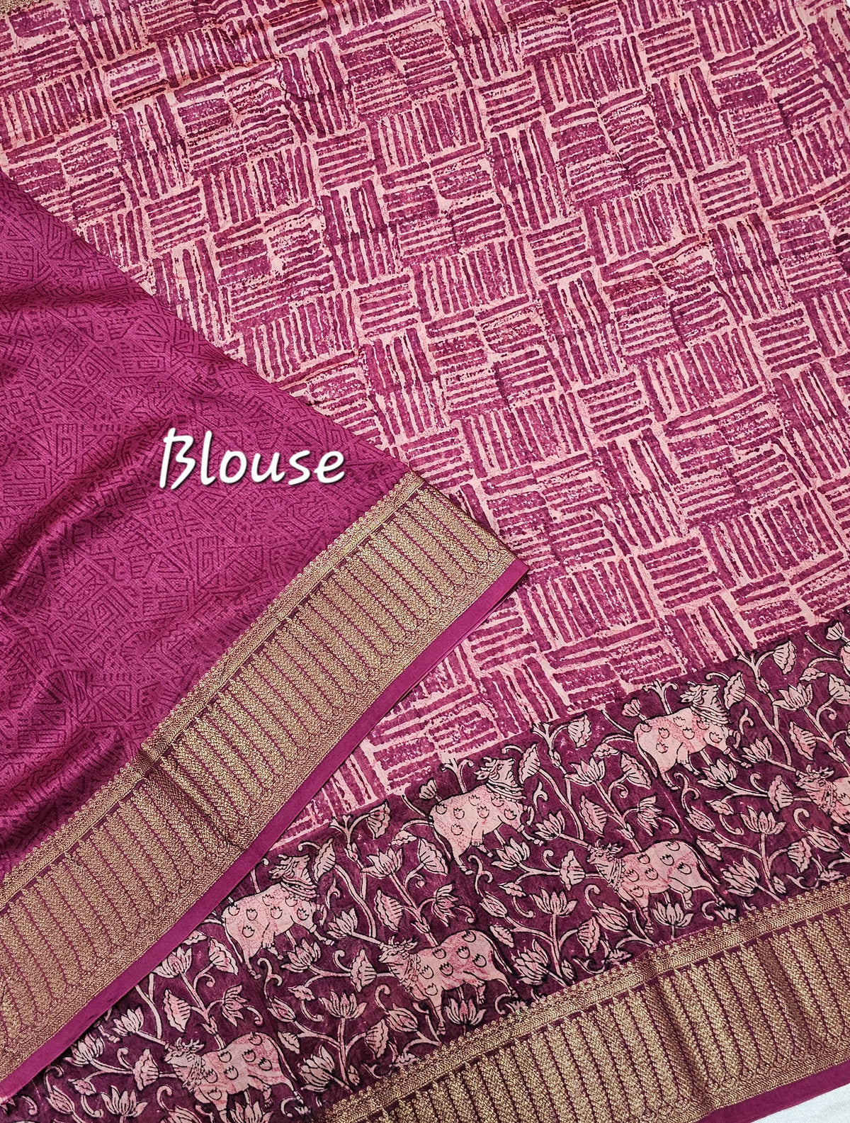 Pure Chanderi Butter Silk - Magenta Pink