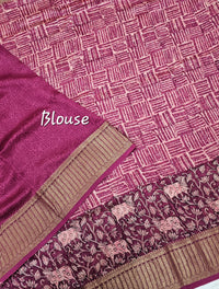 Pure Chanderi Butter Silk - Magenta Pink