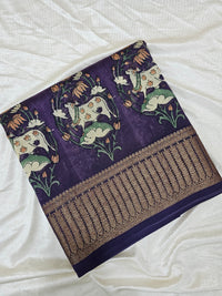 Pure Chanderi Butter Silk - Lavender