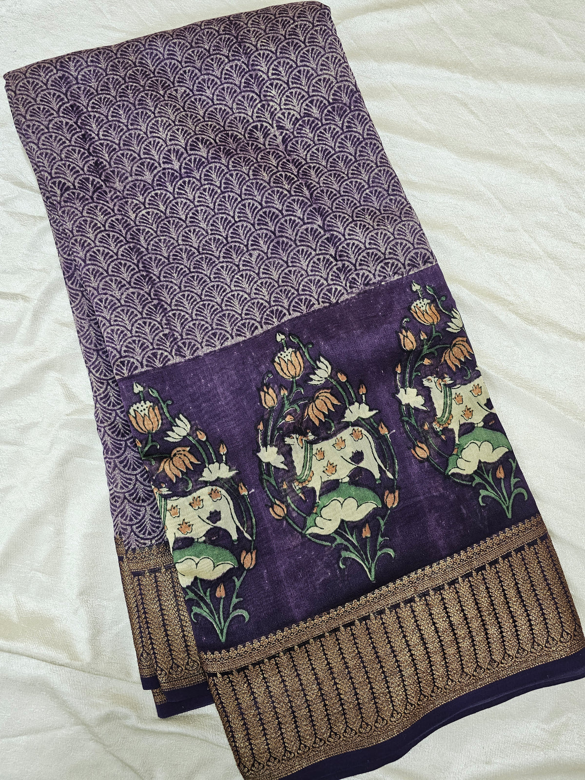Pure Chanderi Butter Silk - Lavender